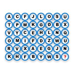 Missing Character Finding mcq question image
