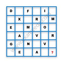 Missing Character Finding mcq question image