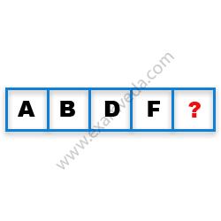 Missing Character Finding mcq question image