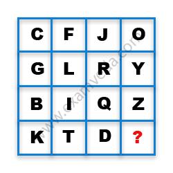 Missing Character Finding mcq question image