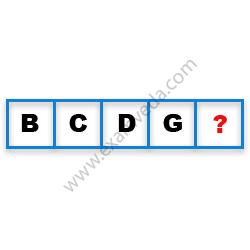 Missing Character Finding mcq question image