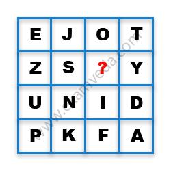 Missing Character Finding mcq question image