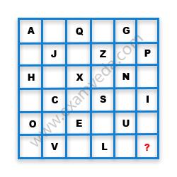 Missing Character Finding mcq question image