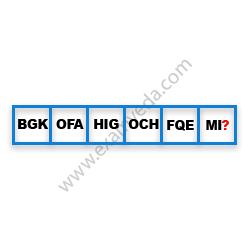 Missing Character Finding mcq question image