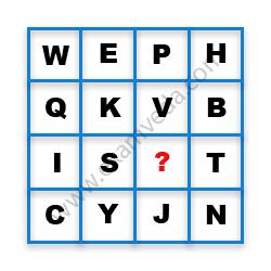 Missing Character Finding mcq question image