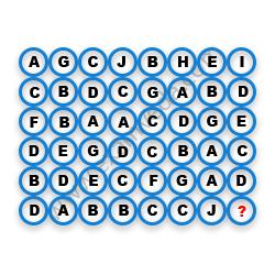 Missing Character Finding mcq question image