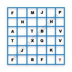 Missing Character Finding mcq question image
