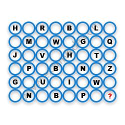Missing Character Finding mcq question image