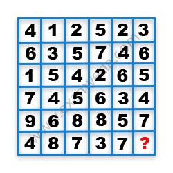Missing Number Finding mcq question image
