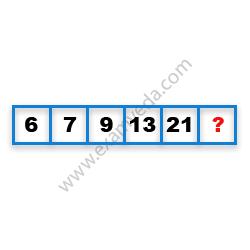 Missing Number Finding mcq question image