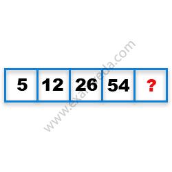 Missing Number Finding mcq question image