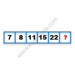 Missing Number Finding mcq question image