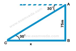 Height and Distance mcq solution image
