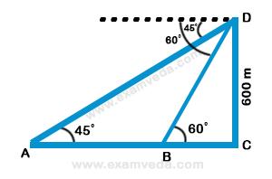 Height and Distance mcq solution image