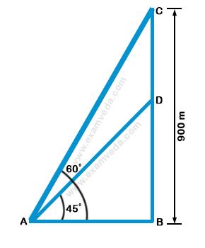 Height and Distance mcq solution image